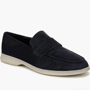 Vince Bisgur Leather Loafer Shoes Women’s Blue Slin On Suede Sz#9.5M New